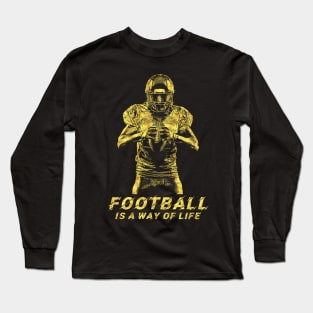 Football Player UNIQUE abstract artwork style for the GRIDIRON fans Long Sleeve T-Shirt